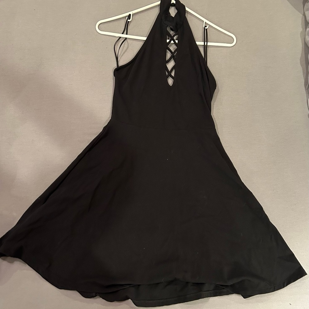 Express cutout skater dress
